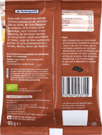 dmBio Schokoblättchen mit Datteln gesüßt, 90 g