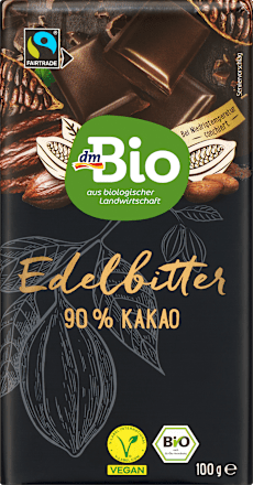 Schokolade, Edelbitter 90%, 100 g
