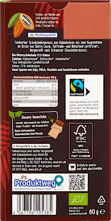 Schokolade, "Sierra Leone" Feine Bitter, 80 g