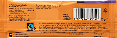 Schokolade Vollmich, Schokololly, 15 g
