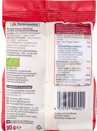 dmBio Schokolierte Apfelringe, Vollmilch, 90 g