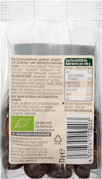 Schokolierte Espressobohnen, 75 g