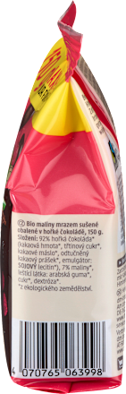 Schokolierte Himbeeren in Zartbitter, 150 g