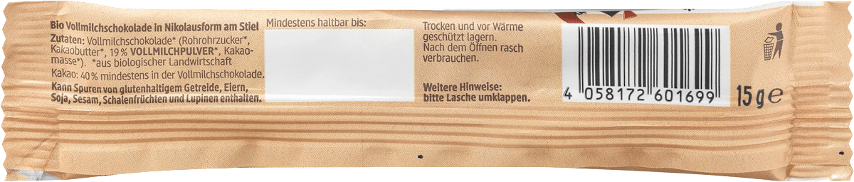 dmBio Schokololli, Vollmilch, 15 g