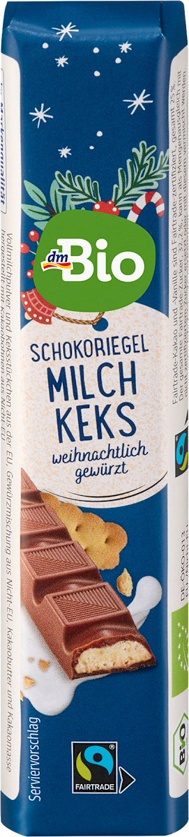 dmBio Schokoriegel Milch Keks, 40 g