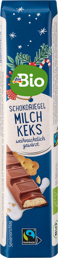 dmBio Schokoriegel Milch Keks, 40 g