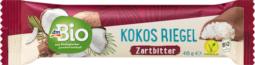 Schokoriegel, Zartbitter Kokos, 40 g