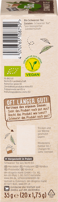 Schwarzer Tee (20 Beutel), 35 g