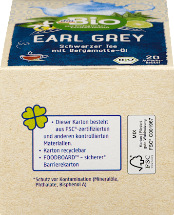 Schwarzer Tee Earl Grey (20 Beutel), 35 g