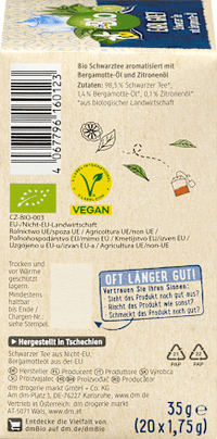 Earl Grey zwarte thee (20 theezakjes), 35 g