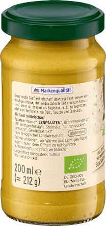 Senf mittelscharf, 200 ml