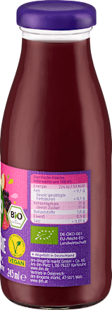 Smoothie, Apfel, Holunder, Aronia & Himbeere, 245 ml
