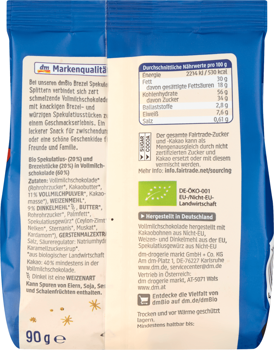 dmBio Spekulatius Splitter, 90 g