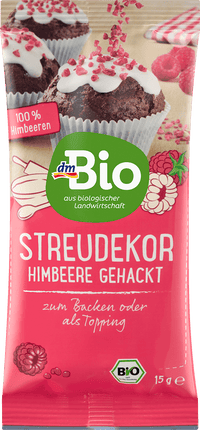 dmBio Streudekor, gehackte Himbeeren, 15 g