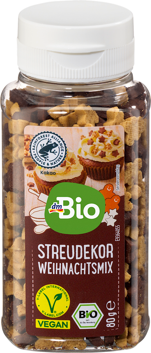 dmBio Streudekor Weihnachtsmix, 80 g