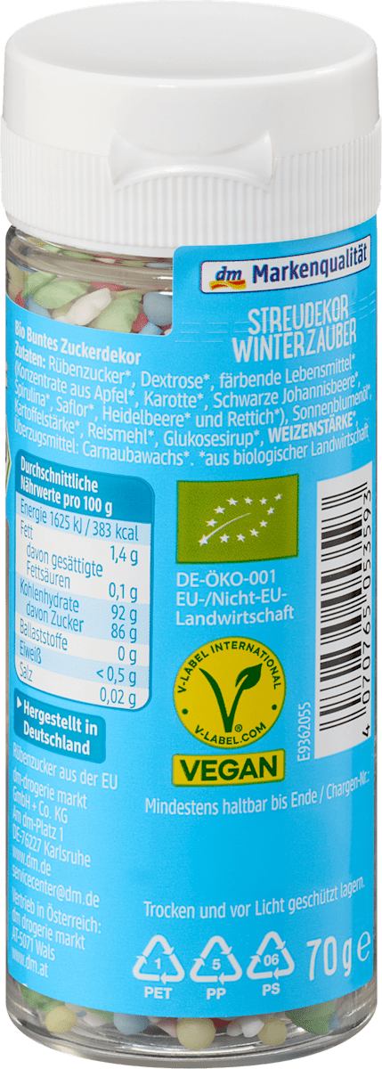 dmBio Streudekor Winterzauber, 70 g