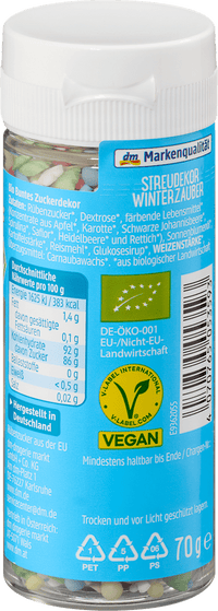 dmBio Streudekor Winterzauber, 70 g