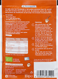 Tassenkuchen Apfel Zimt, vegan, 55 g