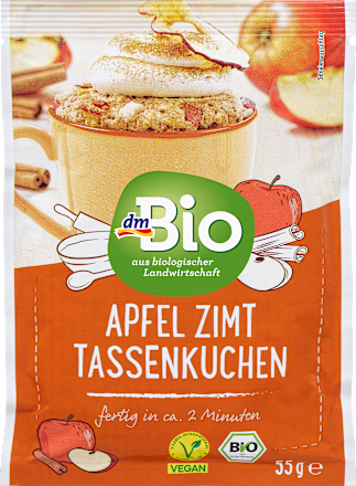 Tassenkuchen Apfel Zimt, vegan, 55 g