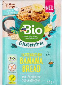 Tassenkuchen, Banana Bread, glutenfrei, 55 g