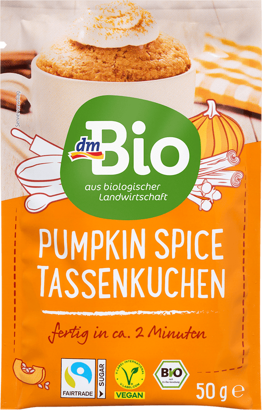 dmBio Gâteau en tasse, Pumpkin Spice, 50 g