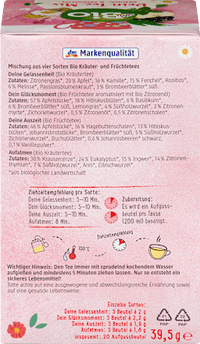 Tee-Mix, Kräuter- & Früchtetee 4 Sorten (20 Beutel), 39,5 g