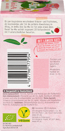 Tee-Mix, Kräuter- & Früchtetee 4 Sorten (20 Beutel), 39,5 g