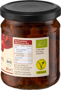 Tomaten, sonnengetrocknet, eingelegt in Öl, 180 g