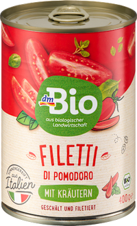 Tomatenfilets geschält, Filetti mit Kräutern, 400 g