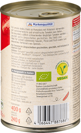 Tomatenfilets geschält, Filetti mit Kräutern, 400 g