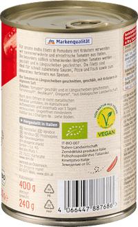Tomatenfilets geschält, Filetti mit Kräutern, 400 g