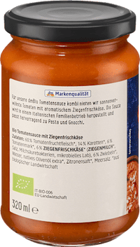 Tomatensauce Ziegenfrischkäse, 320 ml