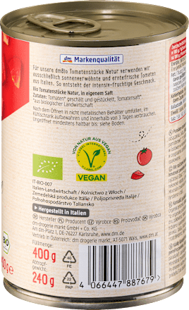Tomatenstücke natur, 400 g