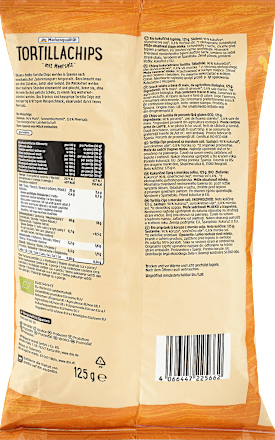 Tortilla Chips mit Meersalz, 125 g