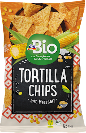 Tortilla Chips mit Meersalz, 125 g