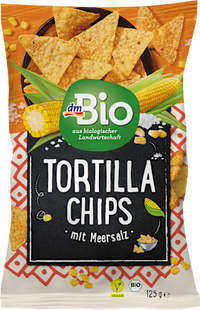 Tortilla Chips mit Meersalz, 125 g