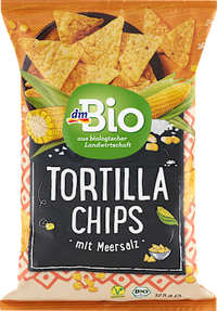 Tortilla Chips mit Meersalz, 125 g