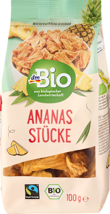 Trockenfrüchte, Ananas Stücke, 100 g