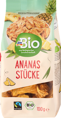 Trockenfrüchte, Ananas Stücke, 100 g