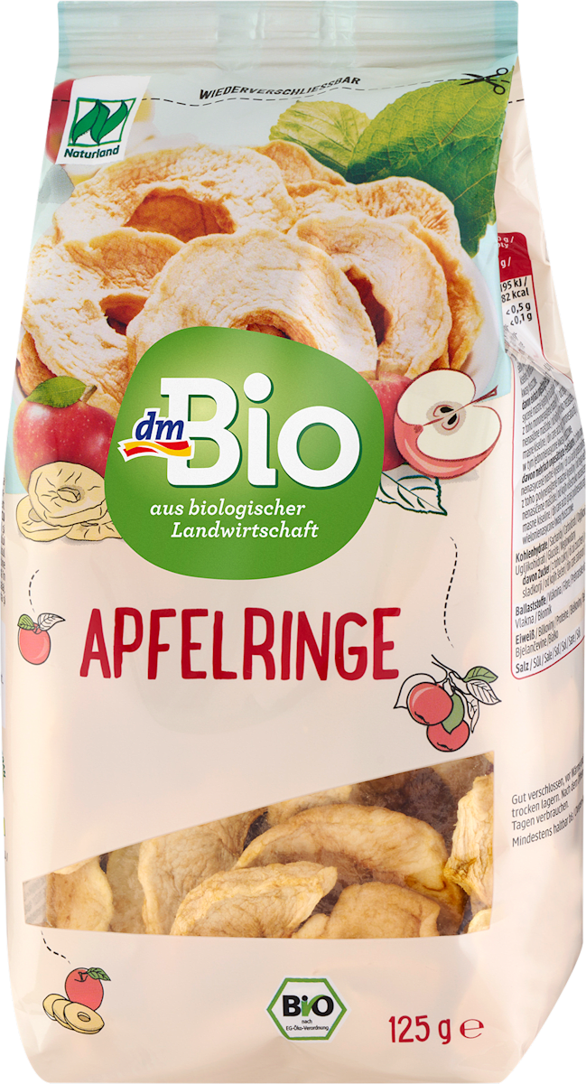 Trockenfrüchte, Apfelringe, 125 g