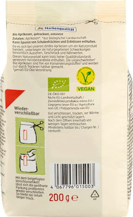 Trockenfrüchte, Aprikosen entsteint, 200 g
