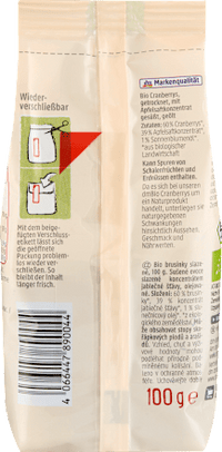 Trockenfrüchte, Cranberrys gesüßt, 100 g