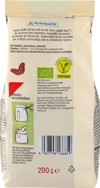 Trockenfrüchte, Datteln entsteint, 200 g
