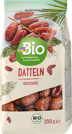 Trockenfrüchte, Datteln entsteint, 200 g