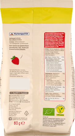 Trockenfrüchte, Erdbeerscheiben gefriergetrocknet, 60 g