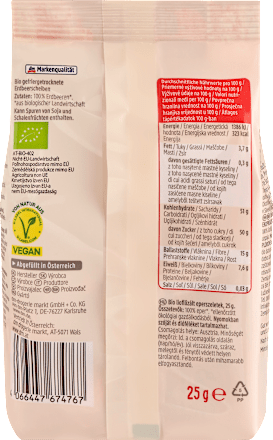 Gedroogd fruit, gevriesdroogde aardbeienschijfjes, 25 g