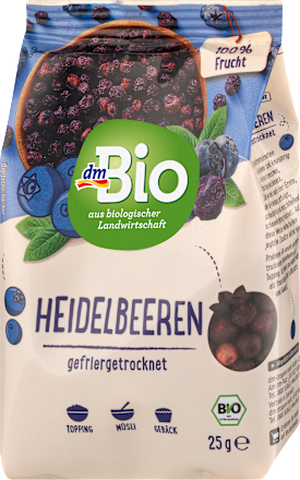 Gedroogd fruit, gevriesdroogde bosbessen, 25 g