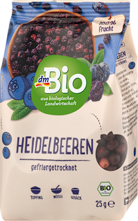 Gedroogd fruit, gevriesdroogde bosbessen, 25 g