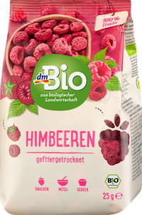 Trockenfrüchte, Himbeeren gefriergetrocknet, 25 g