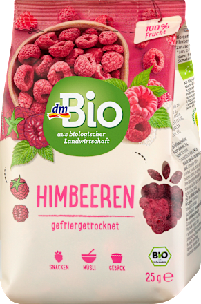 Trockenfrüchte, Himbeeren gefriergetrocknet, 25 g